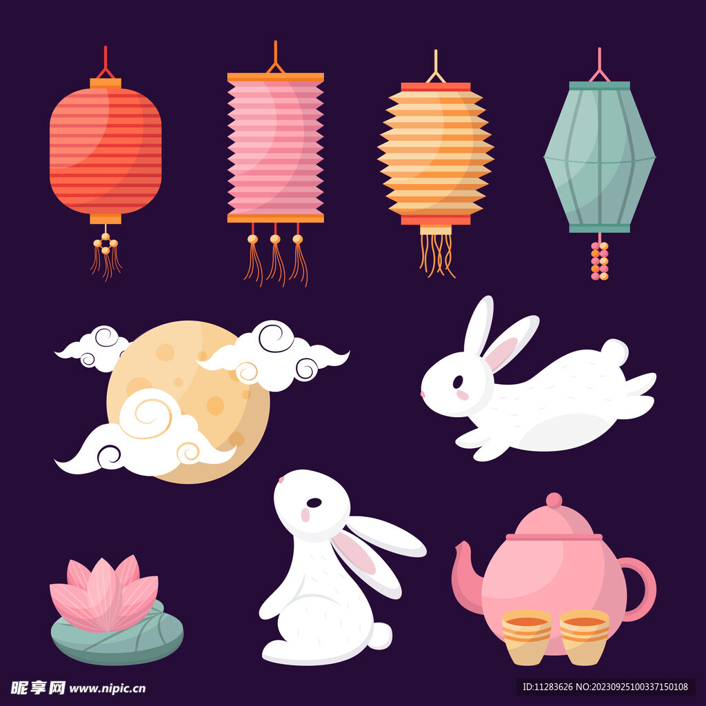 月饼兔子灯笼