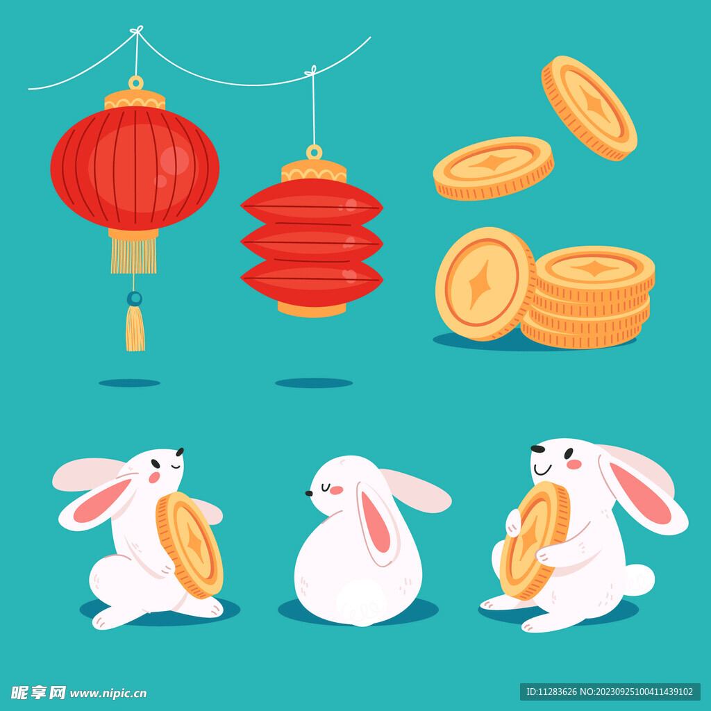 月饼兔子灯笼
