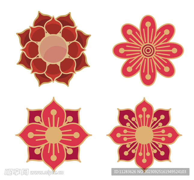 中国风花朵