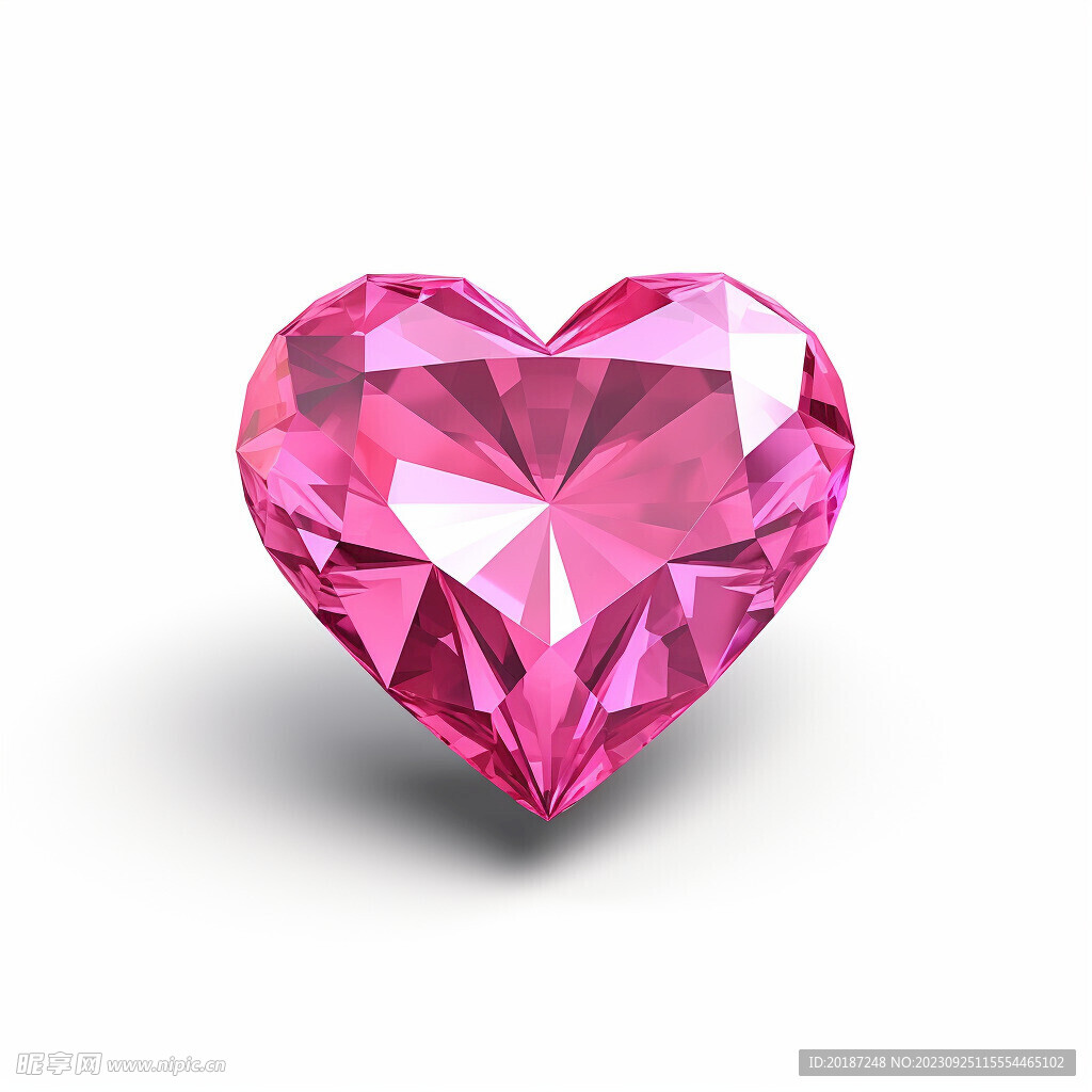 粉红钻石爱心图标