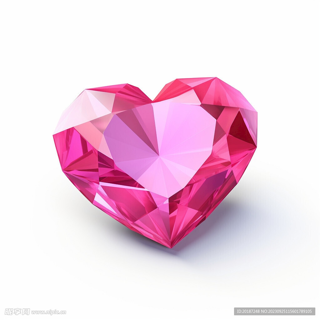 粉红钻石爱心图标