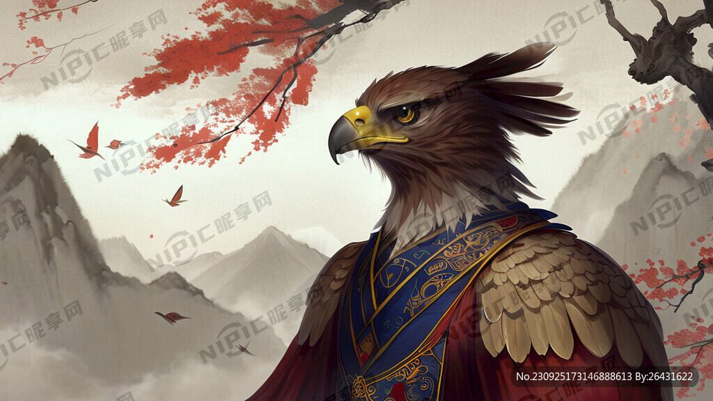 大气 略小雄鹰 国风 艺术创想