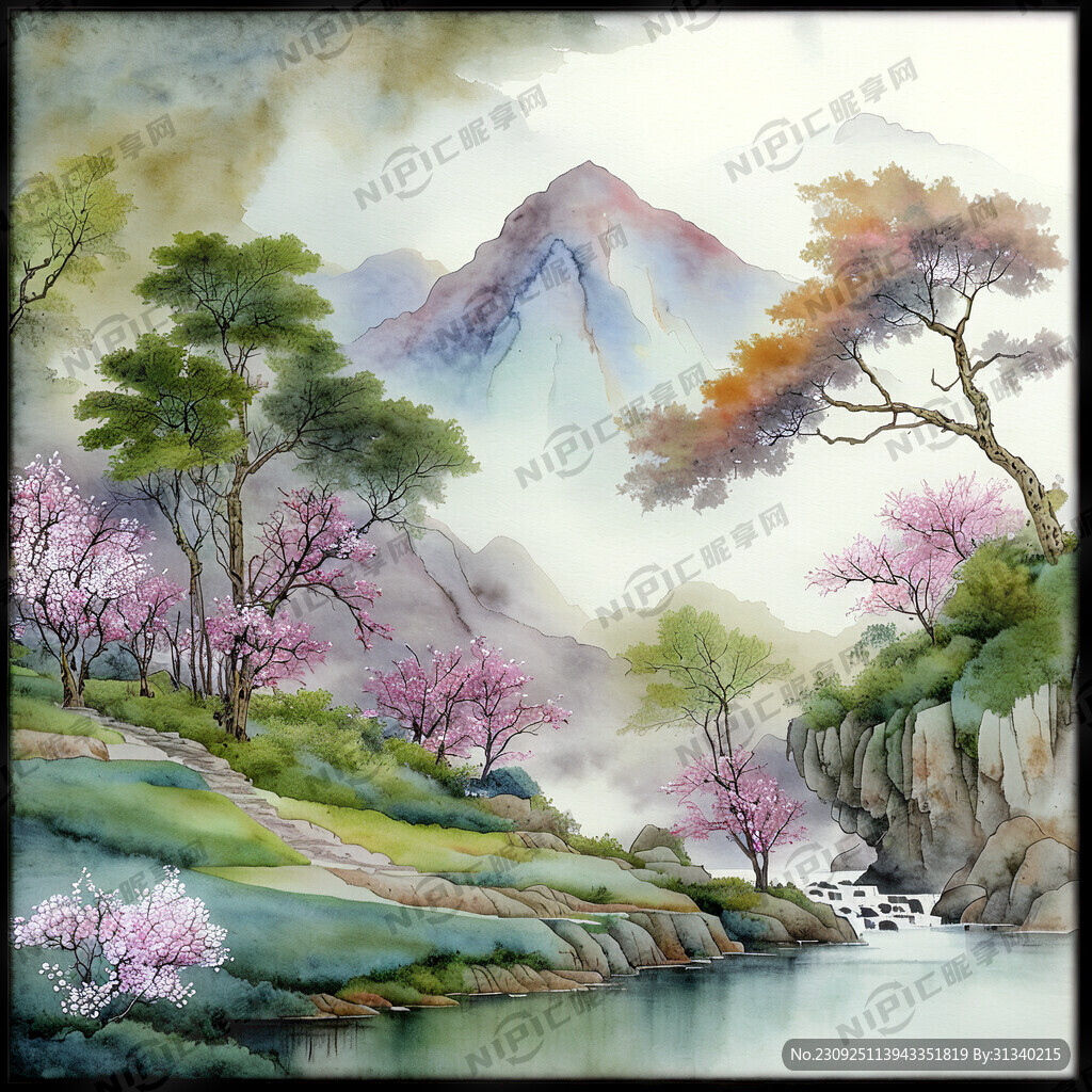 山水树木花草组合 有意境 感慨