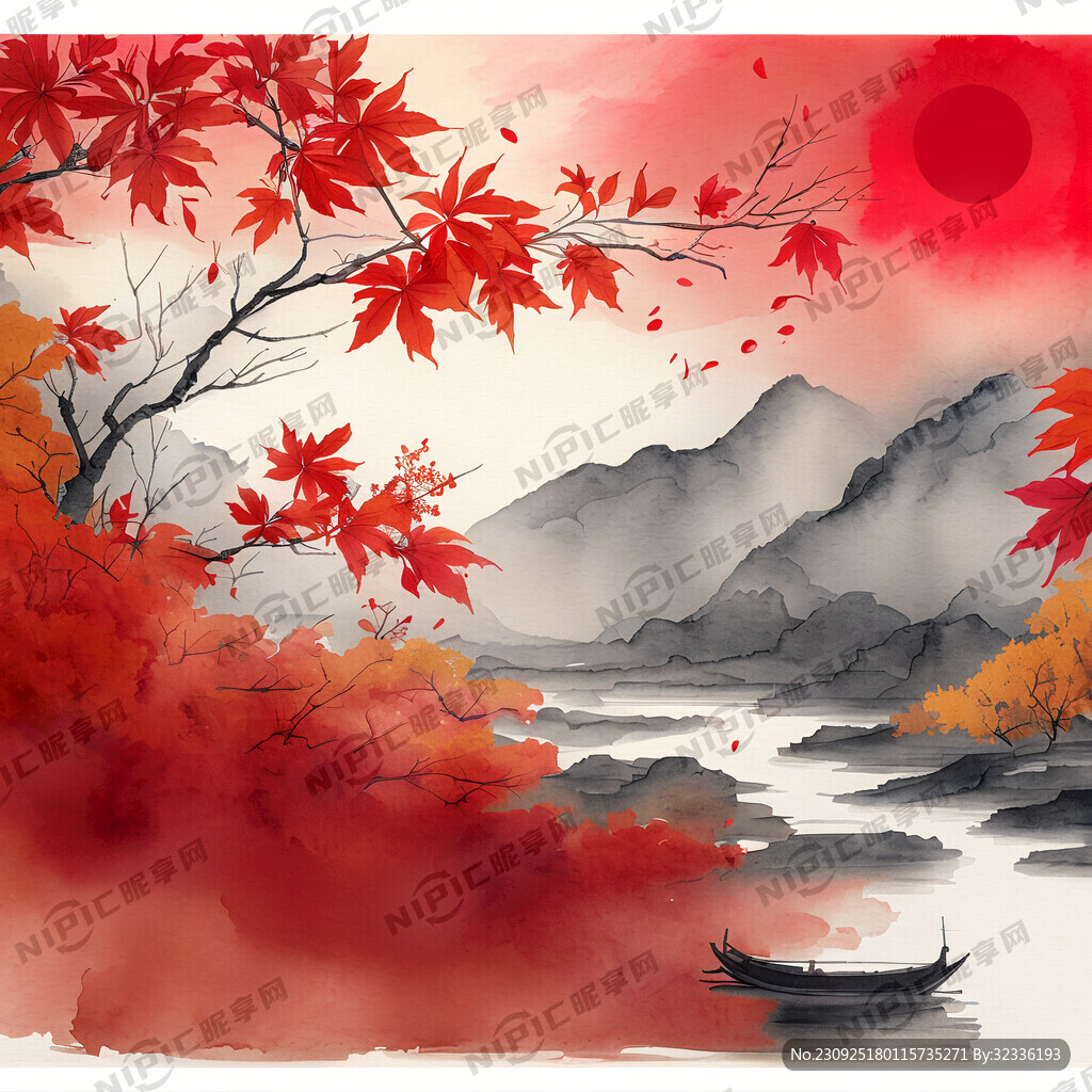 迎中秋庆国庆红色主题背景