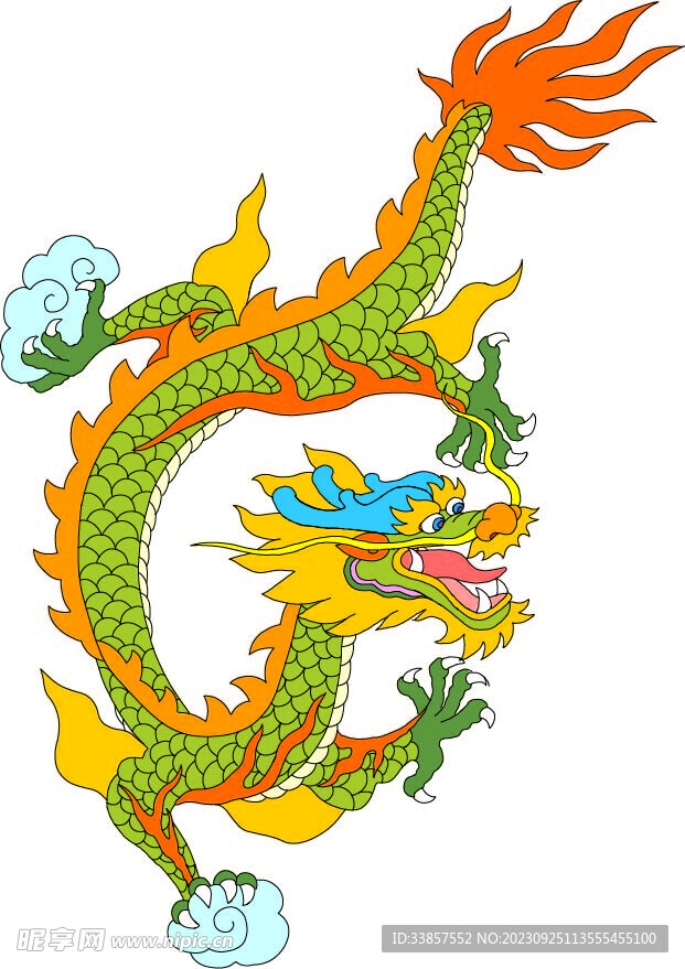 中国龙形图案         