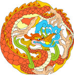 中国龙形图案         