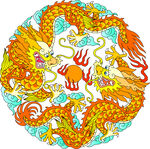 中国龙形图案         