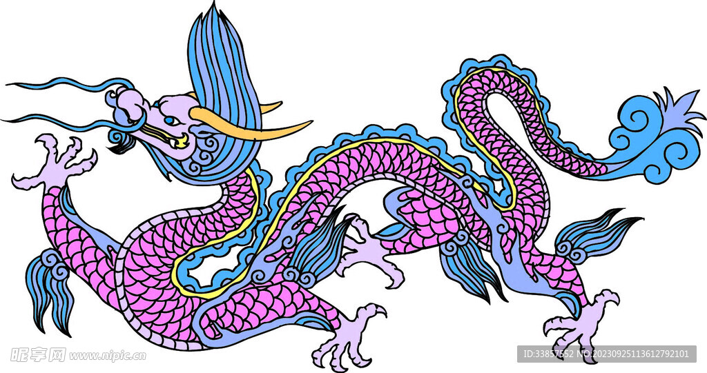 中国龙形图案         