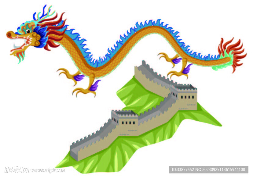 中国龙形图案         
