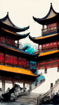 中国古代，雄伟建筑