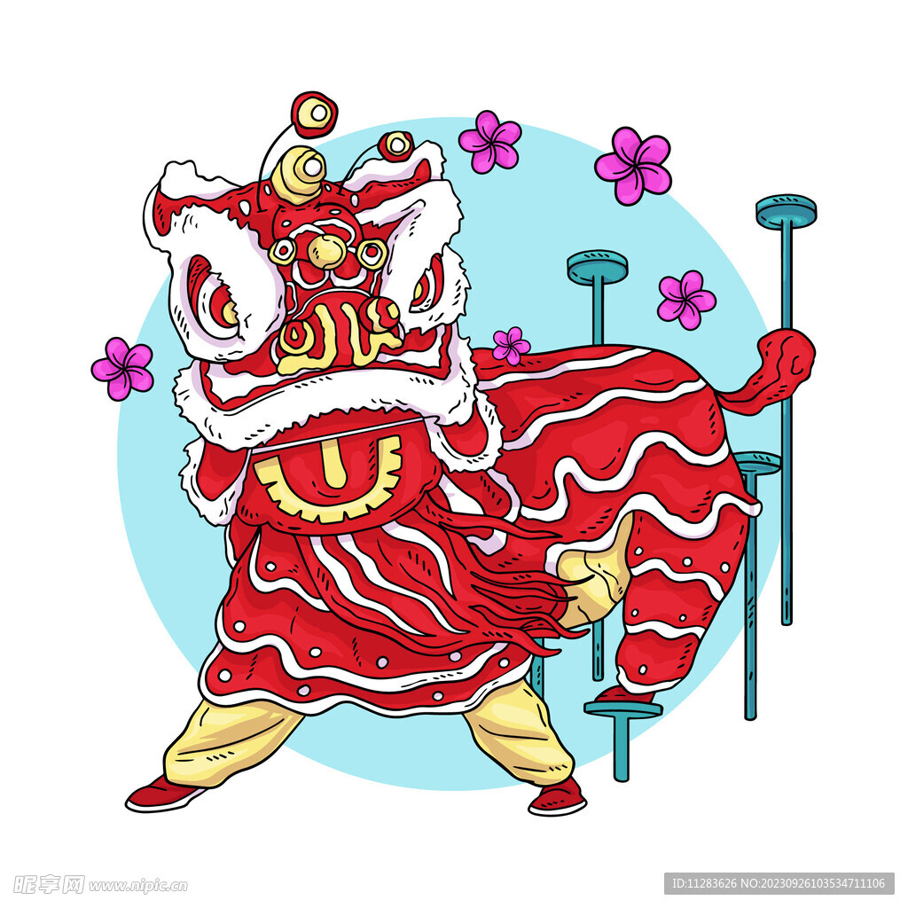 节日舞狮