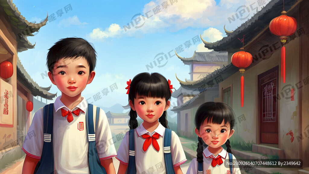 小学生 爱祖国 美丽家乡