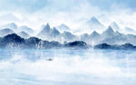 冬天山水背景