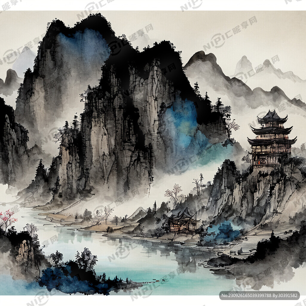 千里江山图的配色 中国画