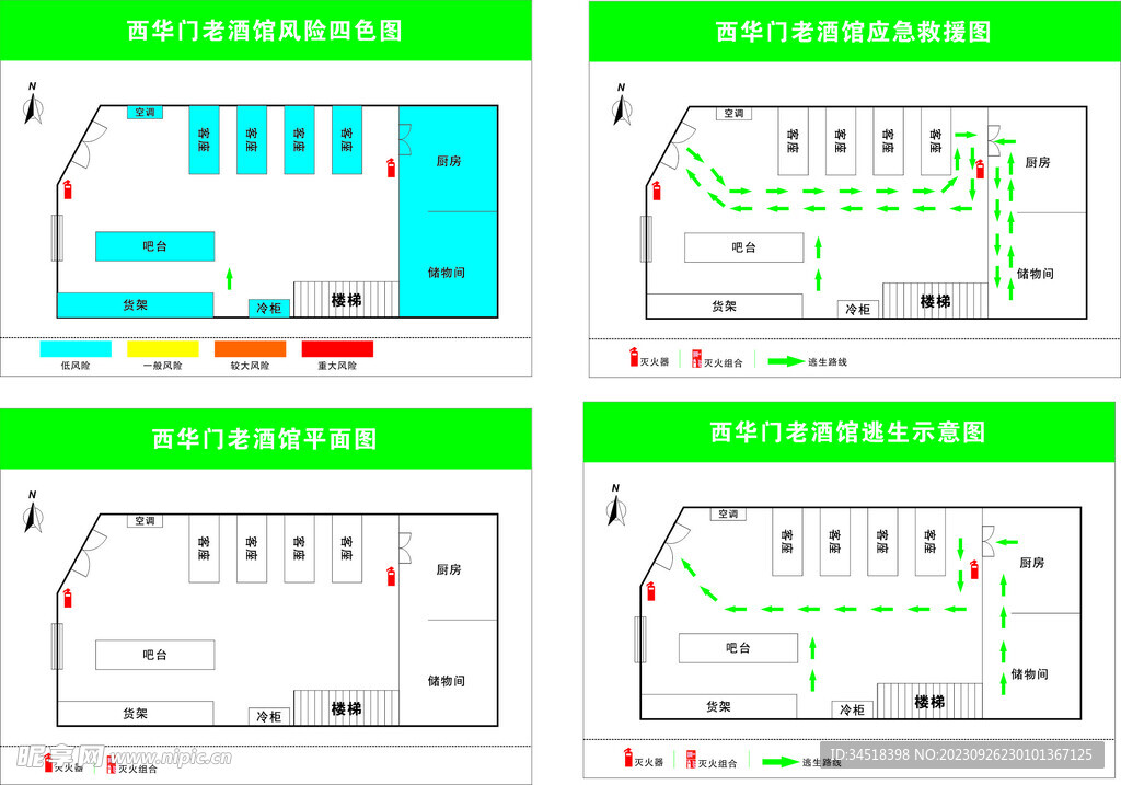 消防四色图