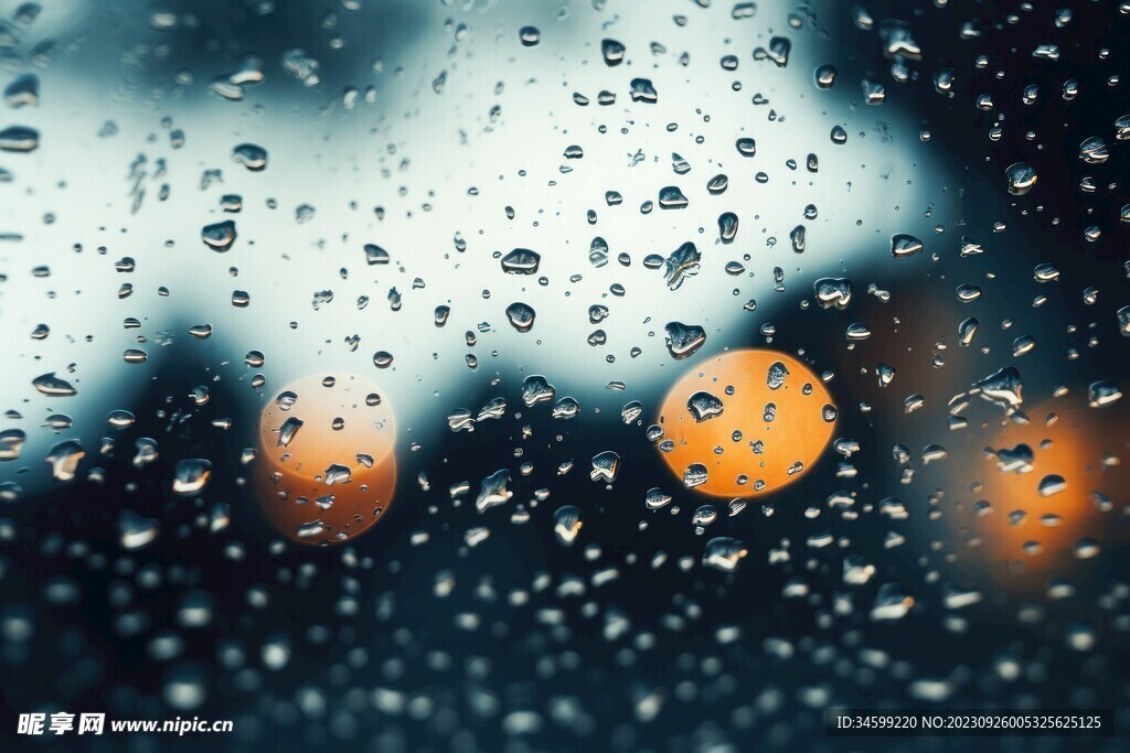 下雨天玻璃