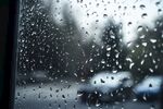 下雨天玻璃