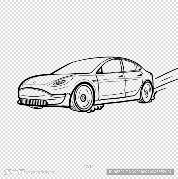 线描汽车
