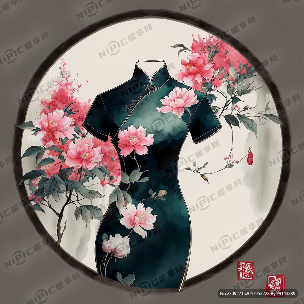 旗袍花卉