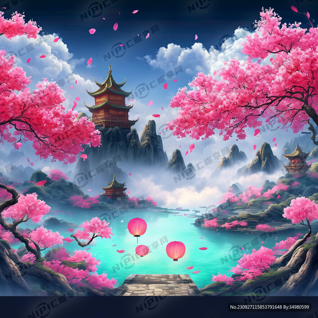 游戏梦幻唯美新中式风景 超高清