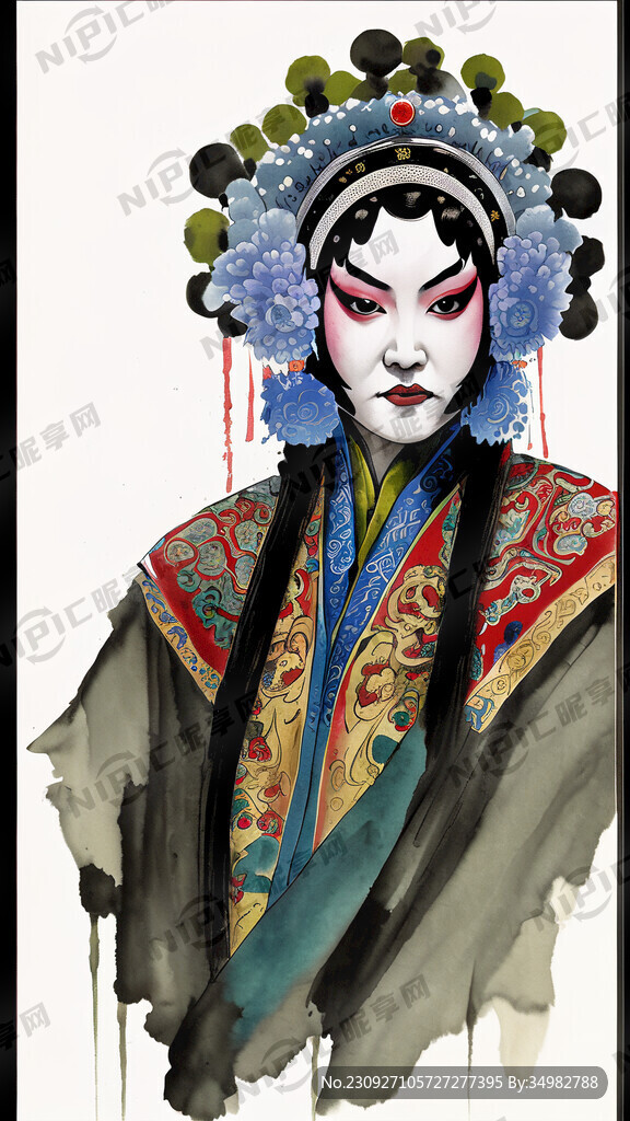 关公 蟒袍 京剧 脸谱 戏服
