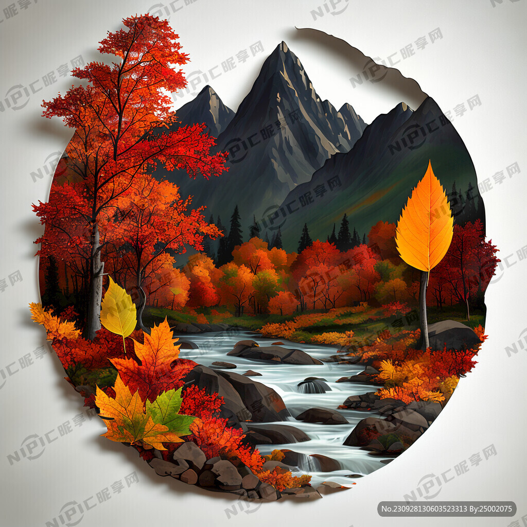 用几种秋天常见树叶作一副树叶贴