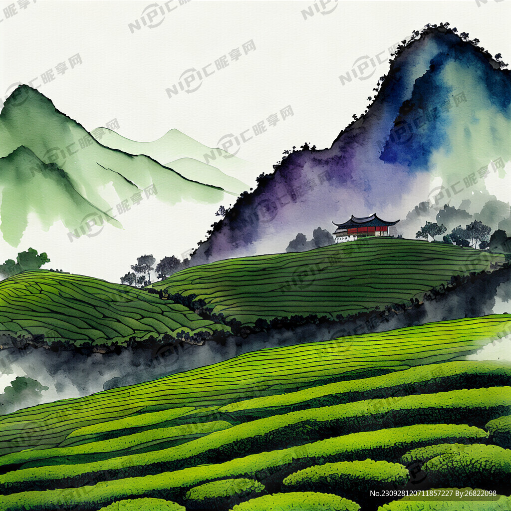 茶山 茶叶 茶文化 唯美背景