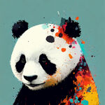 熊猫，自驾，抽象画面