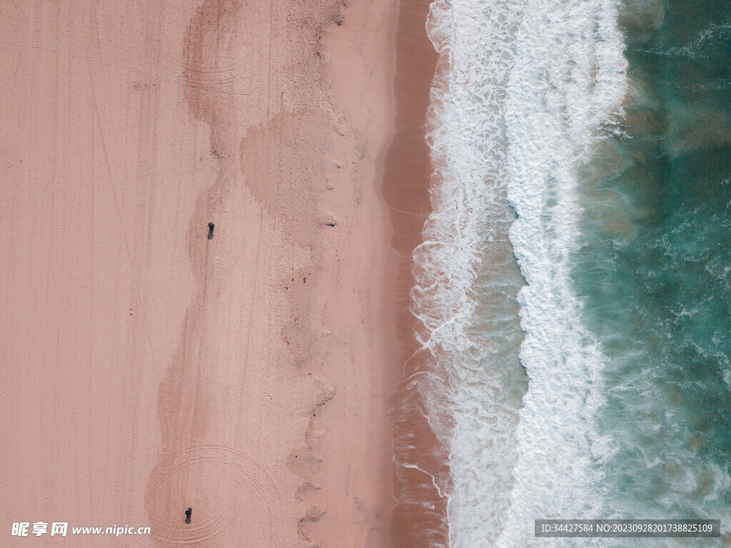 航拍海滩海边