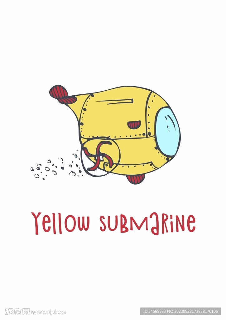黄色 可爱潜水艇
