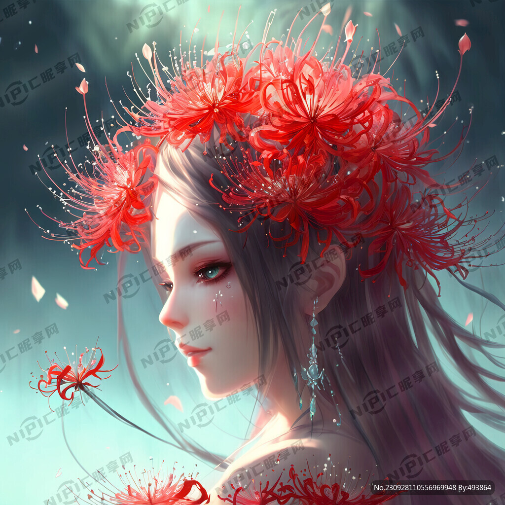 彼岸花 晶莹剔透 梦幻 二次元