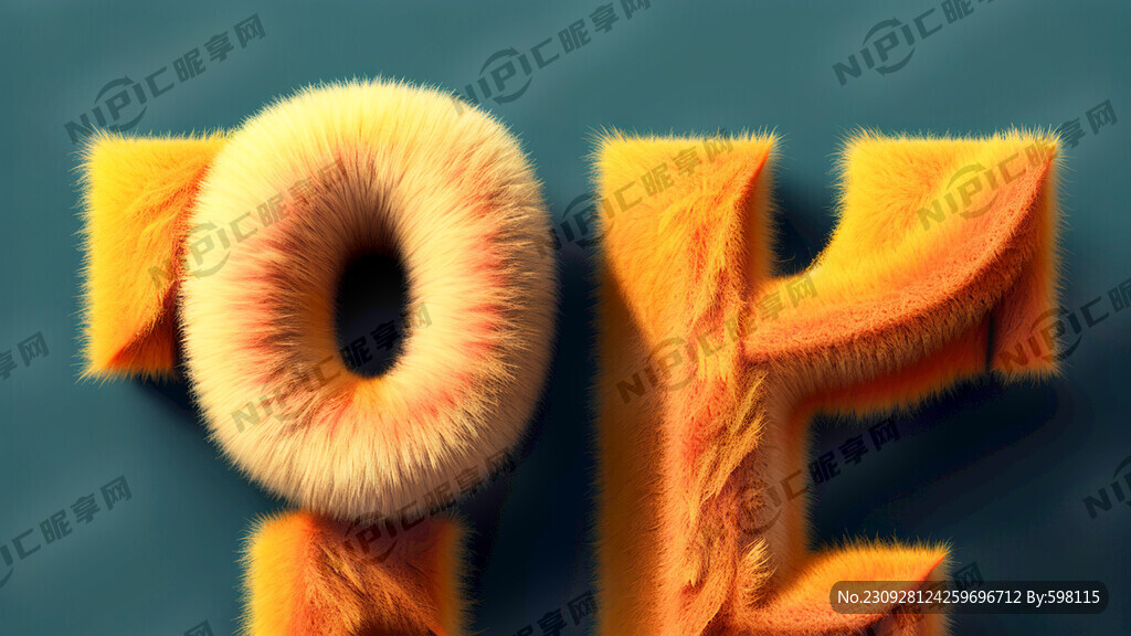 毛绒字体