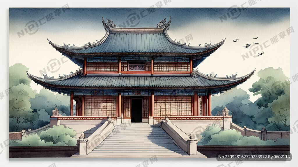 中国风 寺庙建筑 国潮建筑