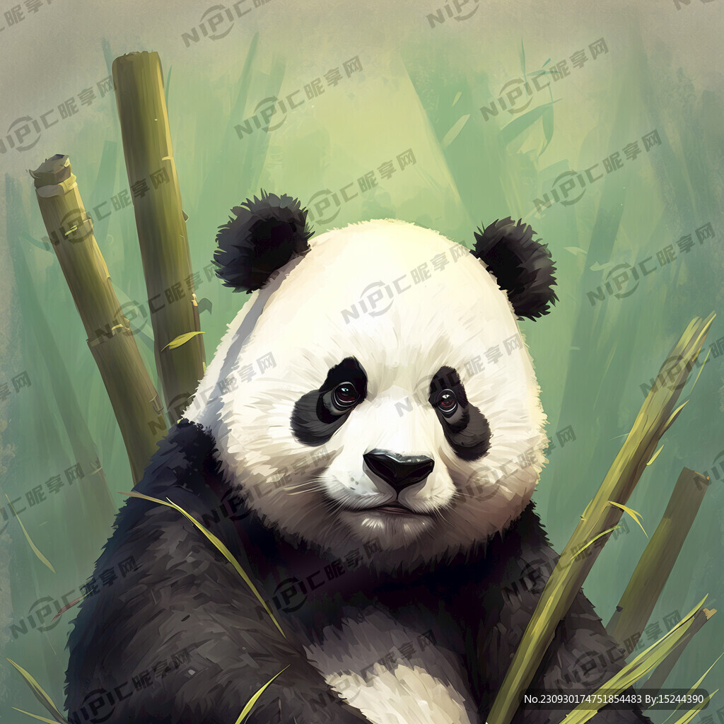 熊猫插画