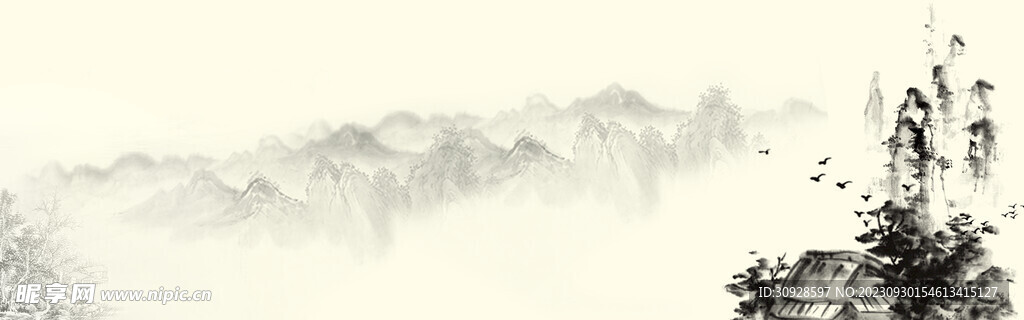 古典水墨背景