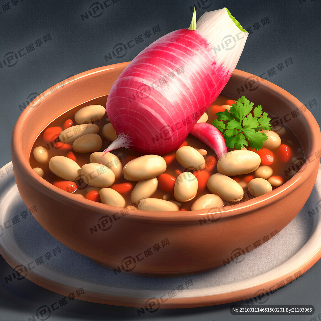 大豆炖萝卜