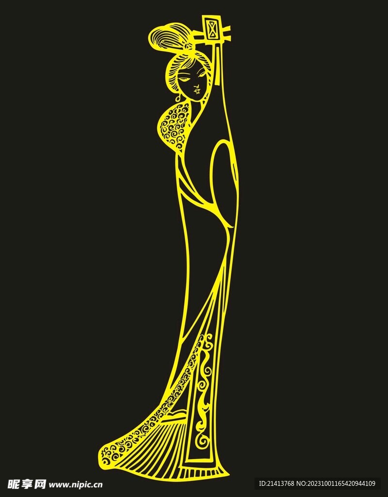 手绘古代仕女