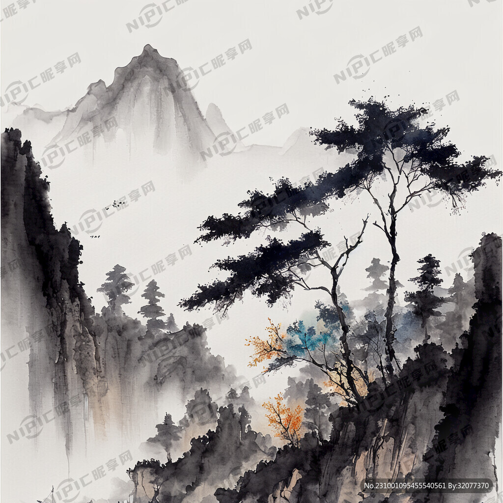 古代人物 山水风景 中国风