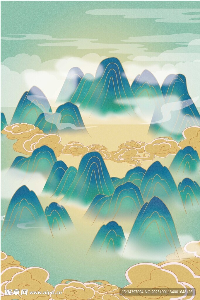 国潮山水