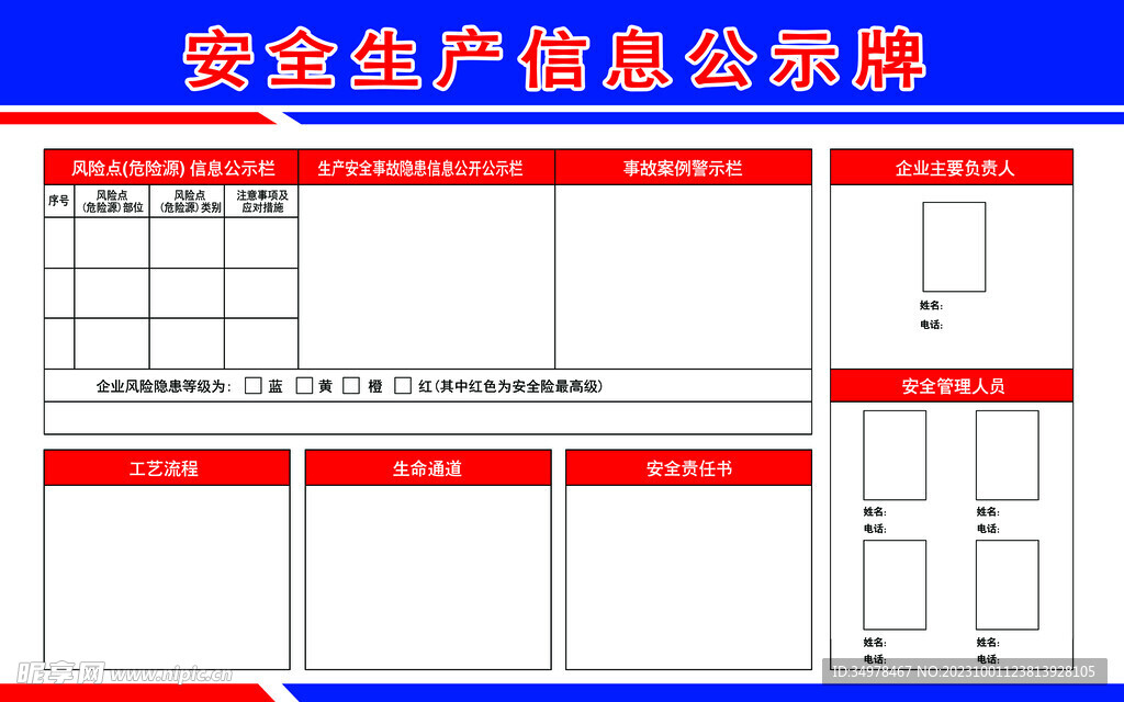 安全生产公示牌