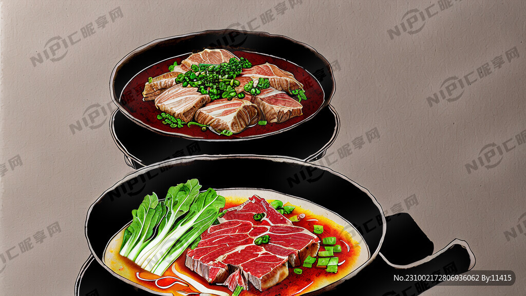 乌龟五花肉火锅红油麻辣大蒜美食