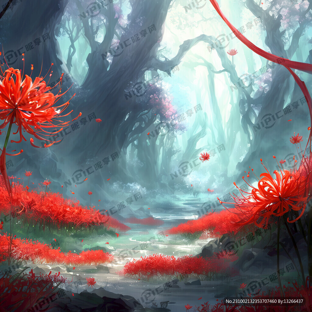 彼岸花 晶莹剔透 梦幻