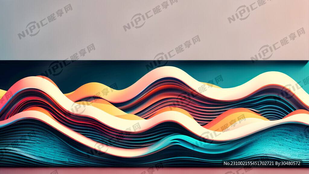 正面抽象浪潮质感很强
