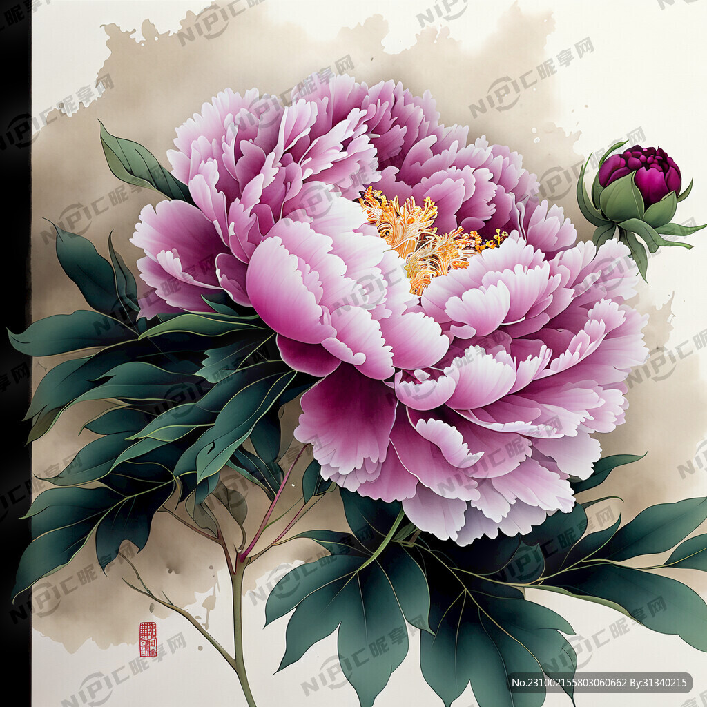 无数的牡丹花 珠光宝气 高清