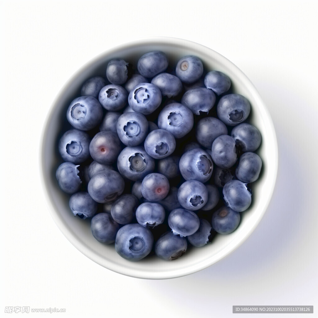 碗中的蓝莓
