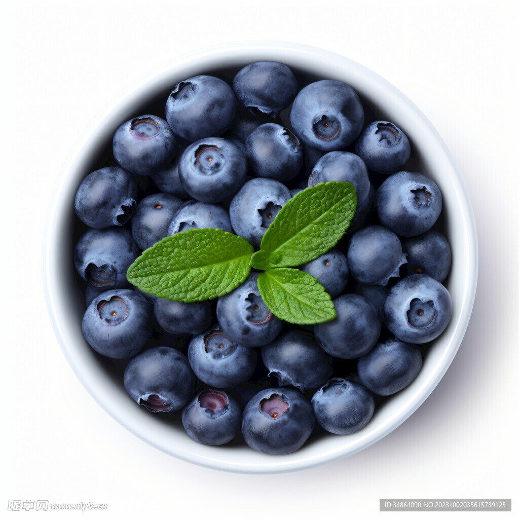 碗中的蓝莓