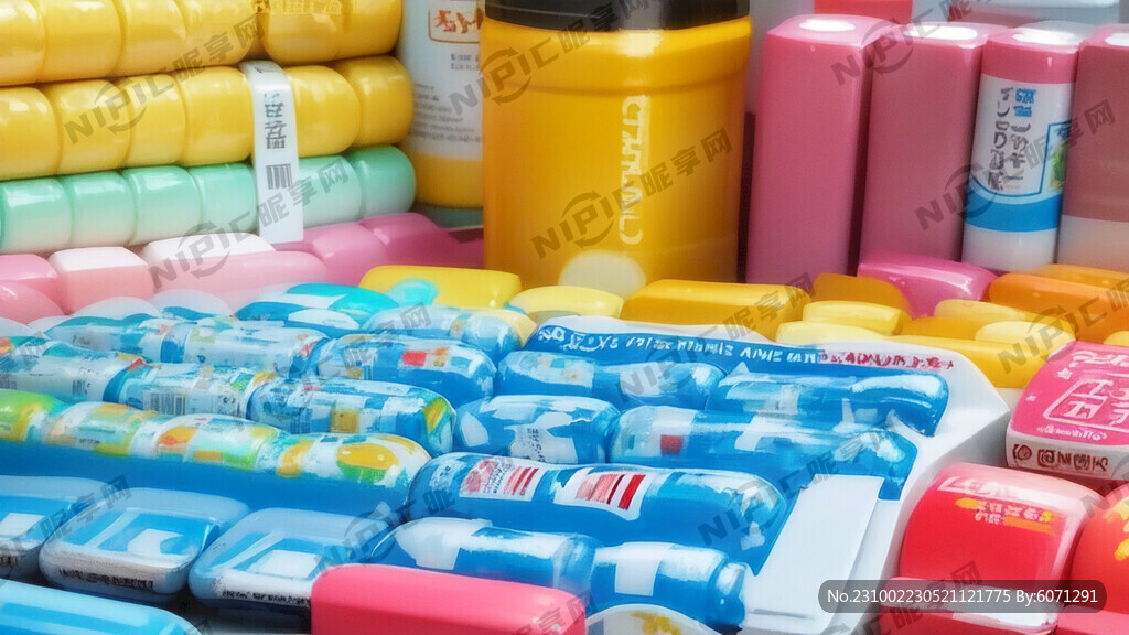 2个维生素做成卡通的图案