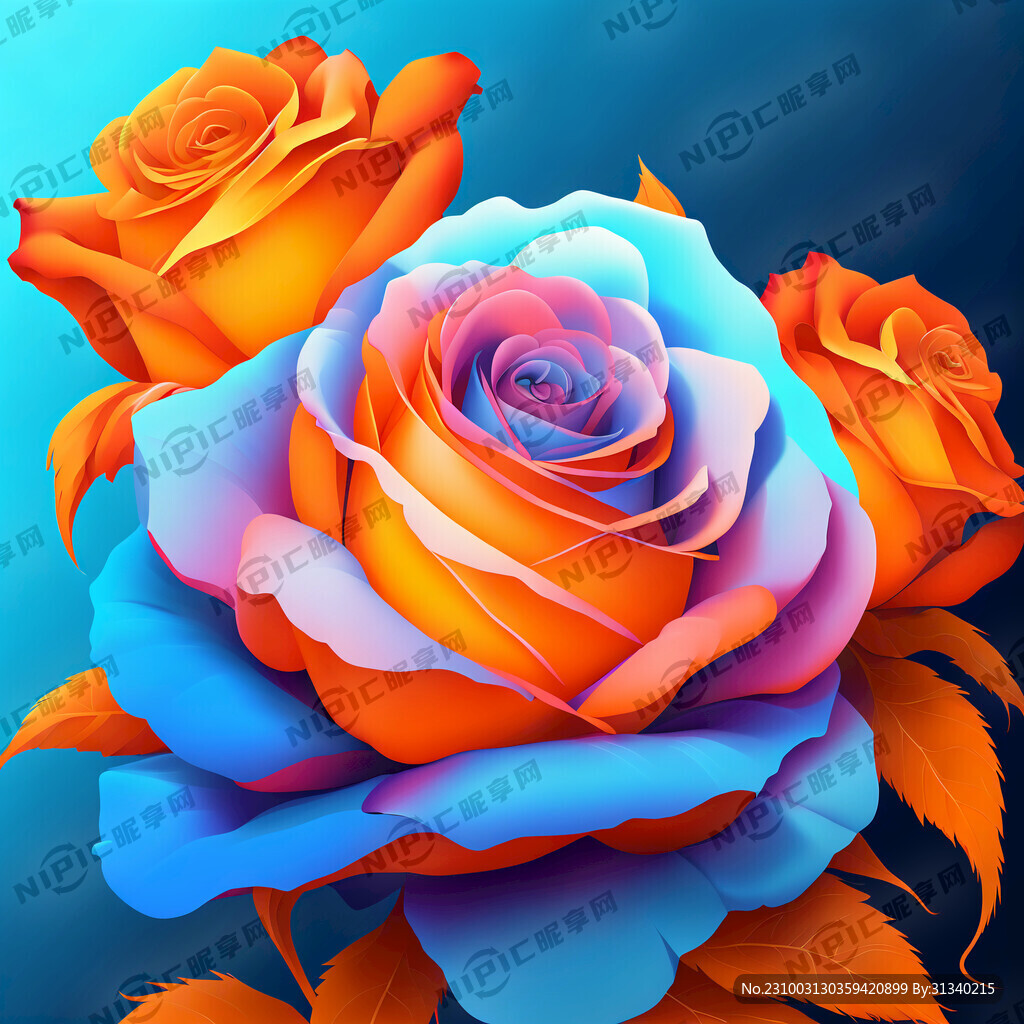 玫瑰花 高清 色彩鲜艳 有层次