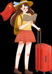 国庆节旅游女孩