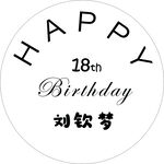 白色生日背景